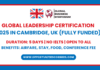 Global Leadership Certification 2025 Cambridge