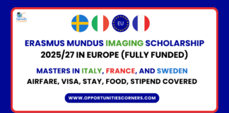 Erasmus Mundus IMAGING Scholarship 2025/27