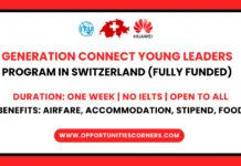 ITU GCYLP 2026 in Switzerland (Fully Funded) Generation Connect Young Leadership Program
