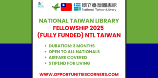 National Taiwan Library Fellowship 2025