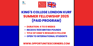 King's College London KURF Summer Fellowship