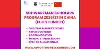 Schwarzman Scholars Program 2026/27