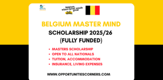 Belgium Master Mind Scholarship 2025/26