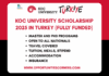 Koc University Scholarship 2025 in Turkey
