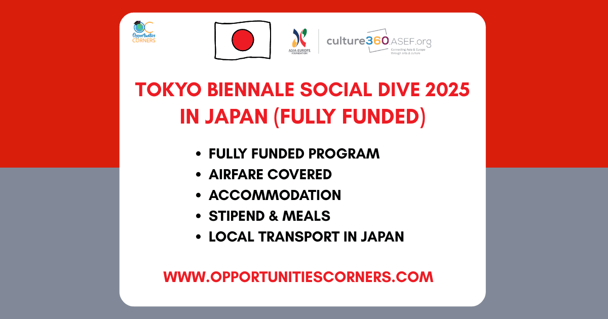 Tokyo Biennale Social Dive 2025 in Japan (Fully Funded) Tokyo Biennale Social Dive 2025