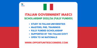 Italian Government MAECI Scholarship 2025