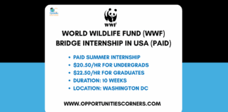 World Wildlife Fund (WWF) BRIDGE Internship 2025 in USA