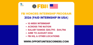 FBI Honors Internship Program 2026