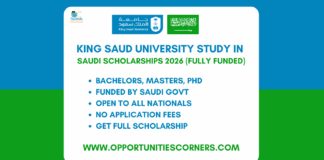 King Saud University Study in Saudi Scholarships 2026