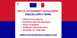 Malta Government Endeavour Scholarship