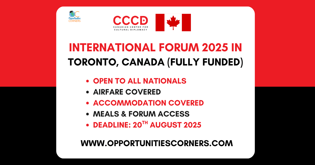 International Forum 2025 in Toronto, Canada (Fully Funded)