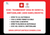 ICRC Traineeship 2026 in Switzerland