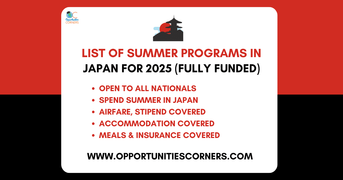 List of Summer Programs in Japan 2026 (Fully Funded)