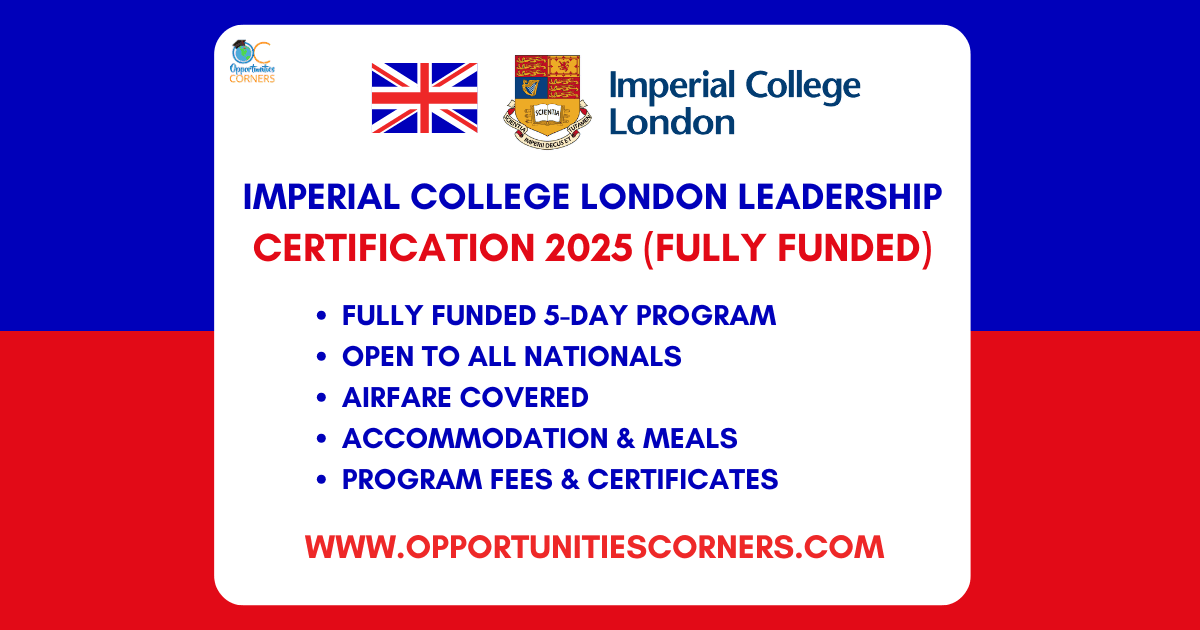 Imperial College London Leadership & Peacebuilding Certification 2025 (Fully Funded)