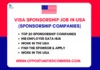 Visa Sponsorship Job in USA
