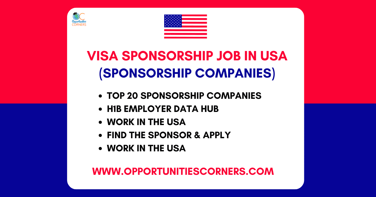Visa Sponsorship Job in USA