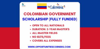 Colombian Government Scholarship 2025