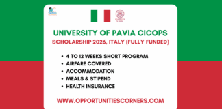 University of Pavia CICOPS Scholarships 2026