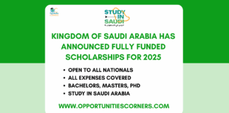 Kingdom of Saudi Arabia has Announced Fully Funded Scholarships