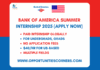 Bank of America Summer Internship 2025