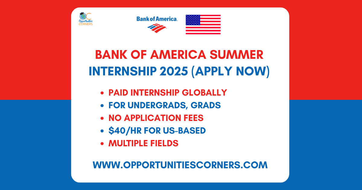 Bank of America Summer Internship 2025