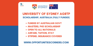 University of Sydney AGRTP Scholarship 2026