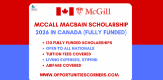 McCall MacBain Scholarship 2026
