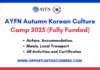 AYFN Autumn Korean Culture Camp 2025