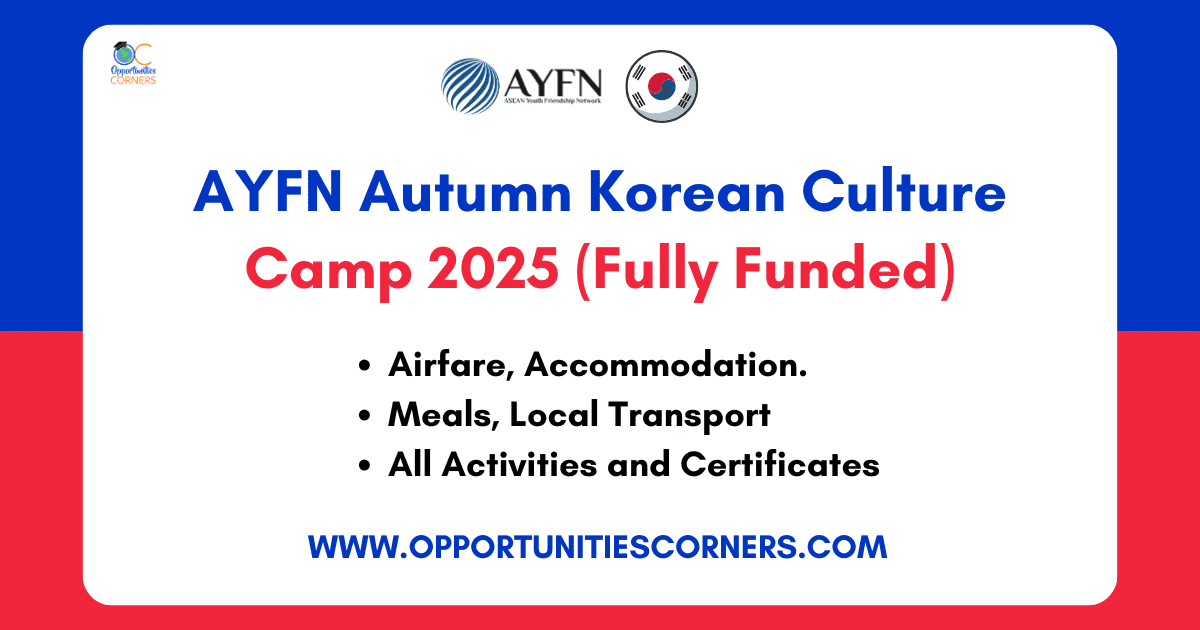 AYFN Autumn Korean Culture Camp 2025 (Fully Funded)