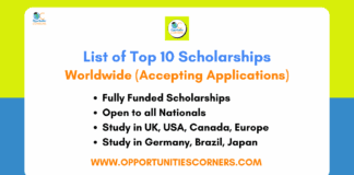 List of Top 10 Scholarships