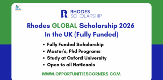 Rhodes Global Scholarship 2026