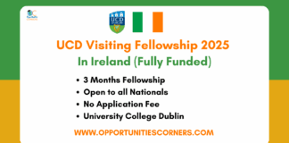 UCD Visiting Fellowship 2025 in Ireland