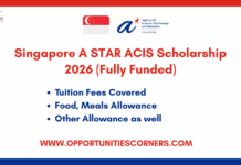 Singapore A STAR ACIS Scholarship 2026 (Fully Funded) Singapore A STAR ACIS Scholarship 2026