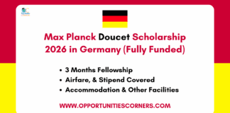 Max Planck Doucet Scholarship 2026