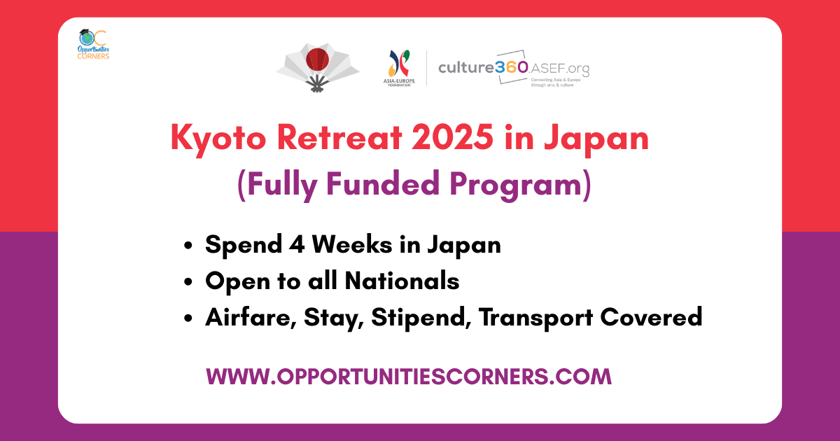 Kyoto Retreat 2025 in Jan (Fully Funded Program)