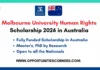 University of Melbourne Human Rights Scholarship 2026