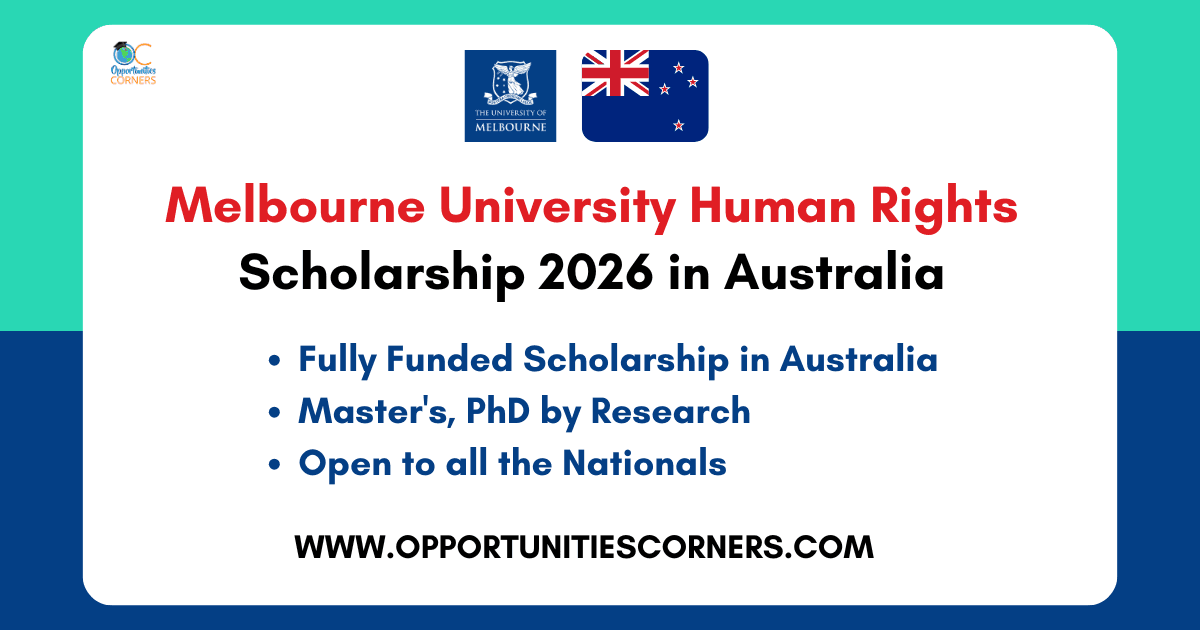 University of Melbourne Human Rights Scholarship 2026 in Australia (Fully Funded)