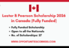 Lester B Pearson Scholarship 2026 in Canada