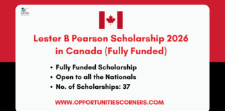 Lester B Pearson Scholarship 2026 in Canada