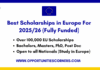 Best Scholarships in Europe