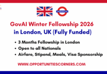GovAI Winter Fellowship 2027 in London, UK (Fully Funded) GovAI Winter Fellowship 2027 in London