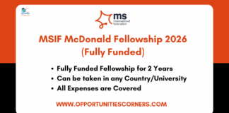 MSIF McDonald Fellowship 2026