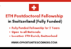 ETH Postdoctoral Fellowship 2025/26