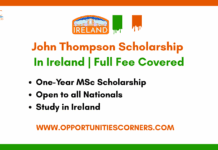 John Thompson Scholarship 2026