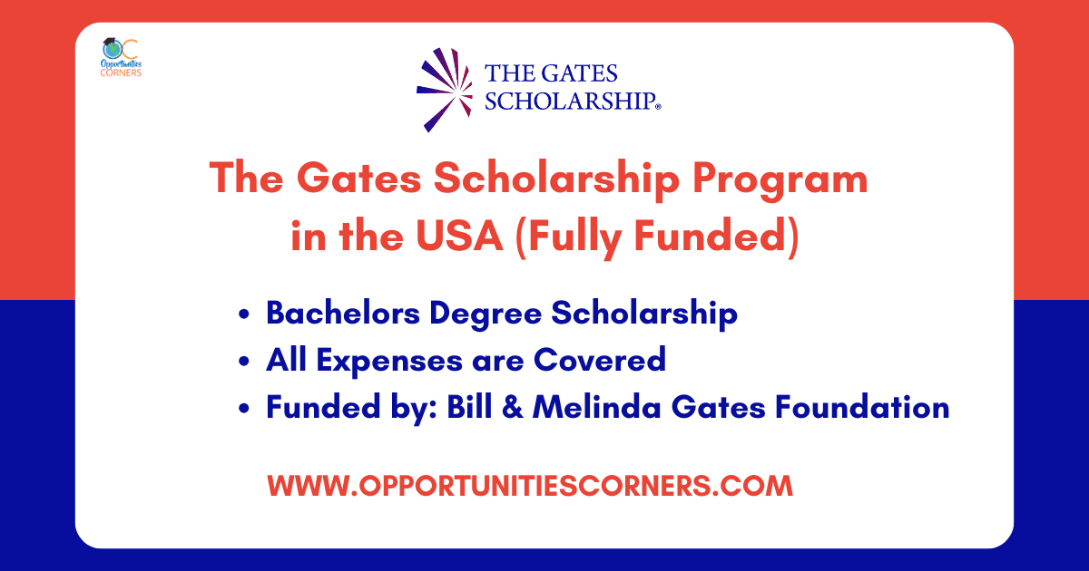 The Gates Scholarship Program 2026 in USA (Fully Funded)