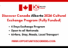 Discover Canada Alberta 2026 Cultural Exchange Program
