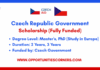 Czech Republic Government Scholarship