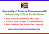University of Pretoria Commonwealth Scholarship 2026 in South Africa