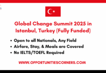 Global Change Summit 2025 in Turkey (Fully Funded) Global Change Summit 2025 in Turkey