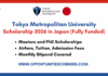 Tokyo Metropolitan University Scholarship 2026